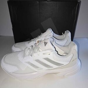 Adidas CourtJam Women’s Size 9.5 White Athletic Tennis Shoes Brand New